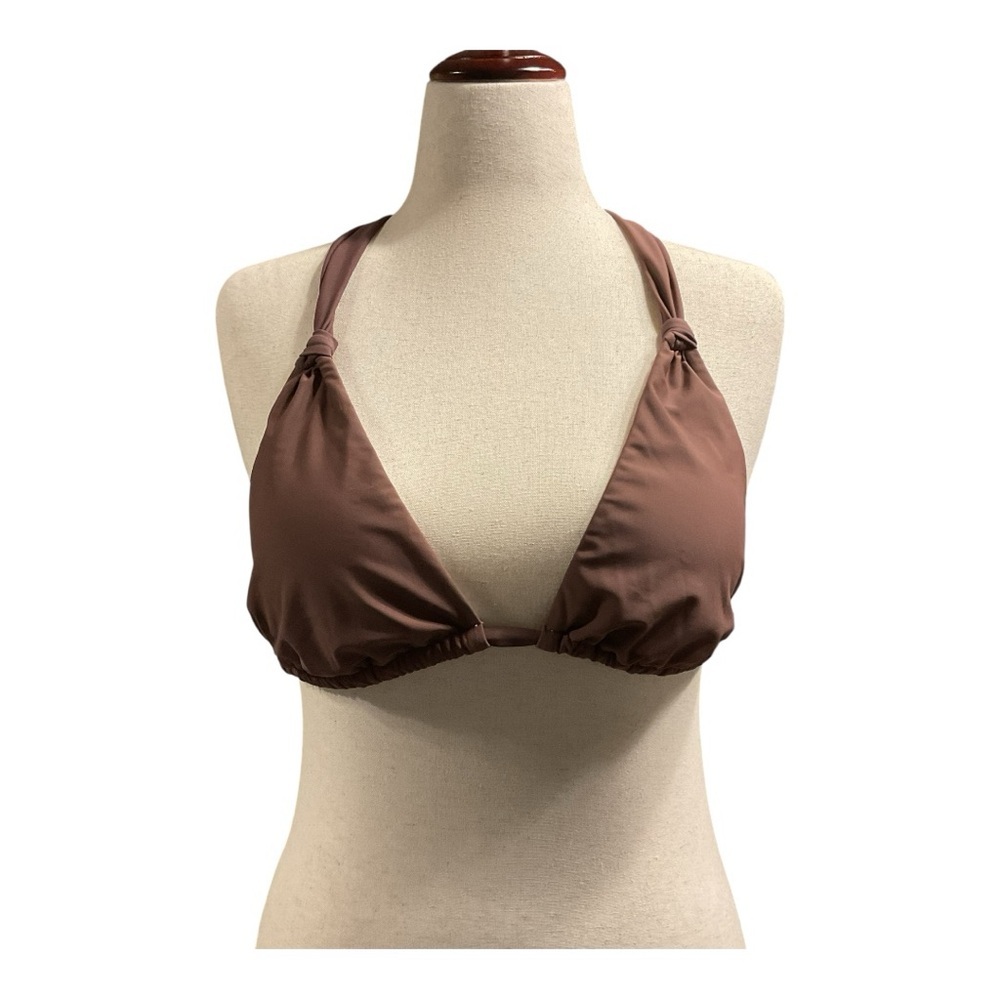 NWT Talisea Brown Halter Bikini Top XL